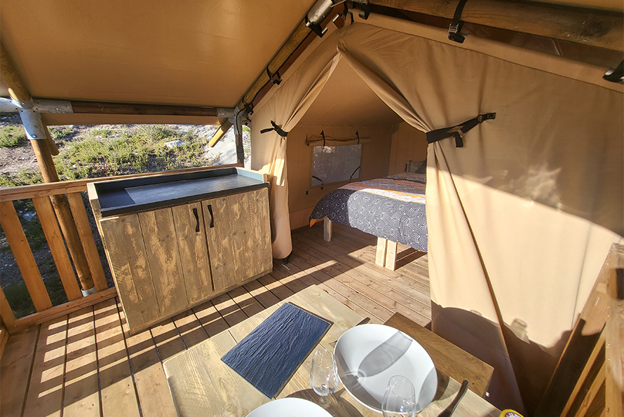 Plan of the mobile home for 4 to 6 people